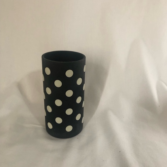 Kate Spade Black & White Dotted Drink Holder - Picture 1 of 7